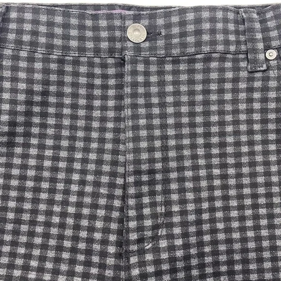 Gloria Vanderbilt Amanda Ponte Jean Pants Women’s 16 Plaid Check Black Gray - Picture 9 of 12